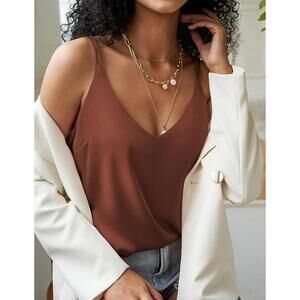 Ekouaer Womens Satin Camisole Tank - Large